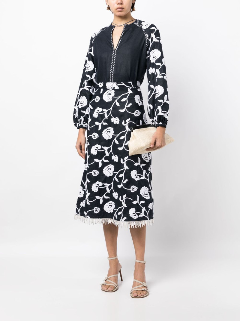 SILVIA TCHERASSI Molveno floral-embroidered tunic top outlook