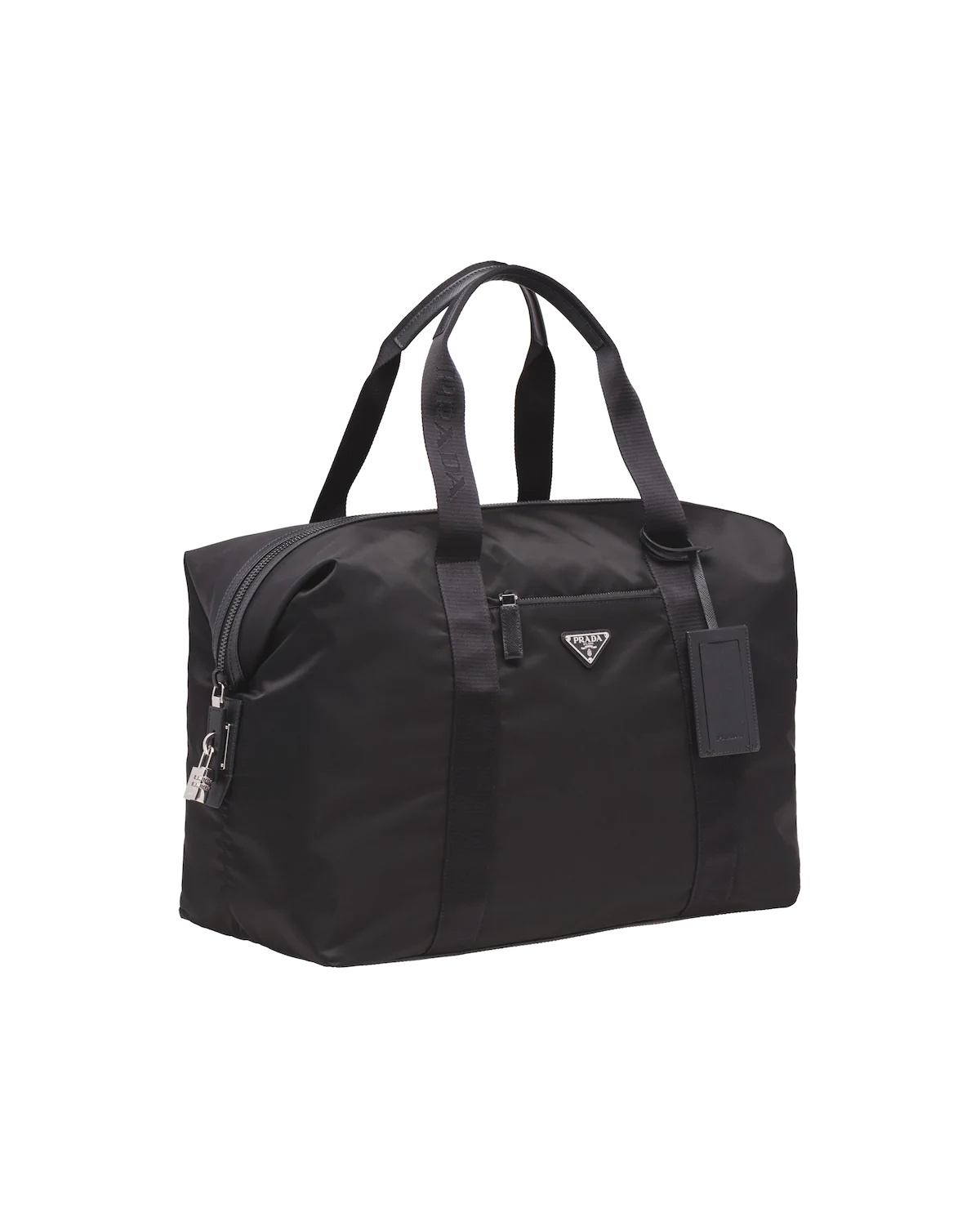 Nylon and Saffiano Leather Duffle Bag - 3