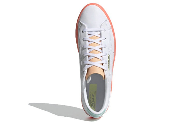 adidas (WMNS) adidas Sleek 'White Glow Orange' FW5463 outlook