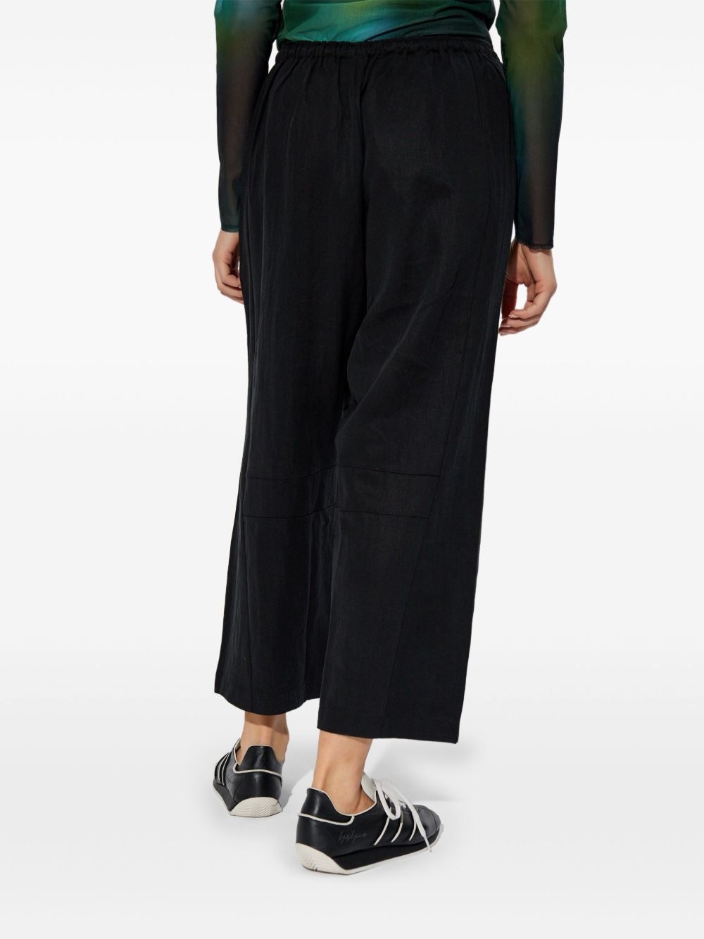 elasticated cropped trousers - 3