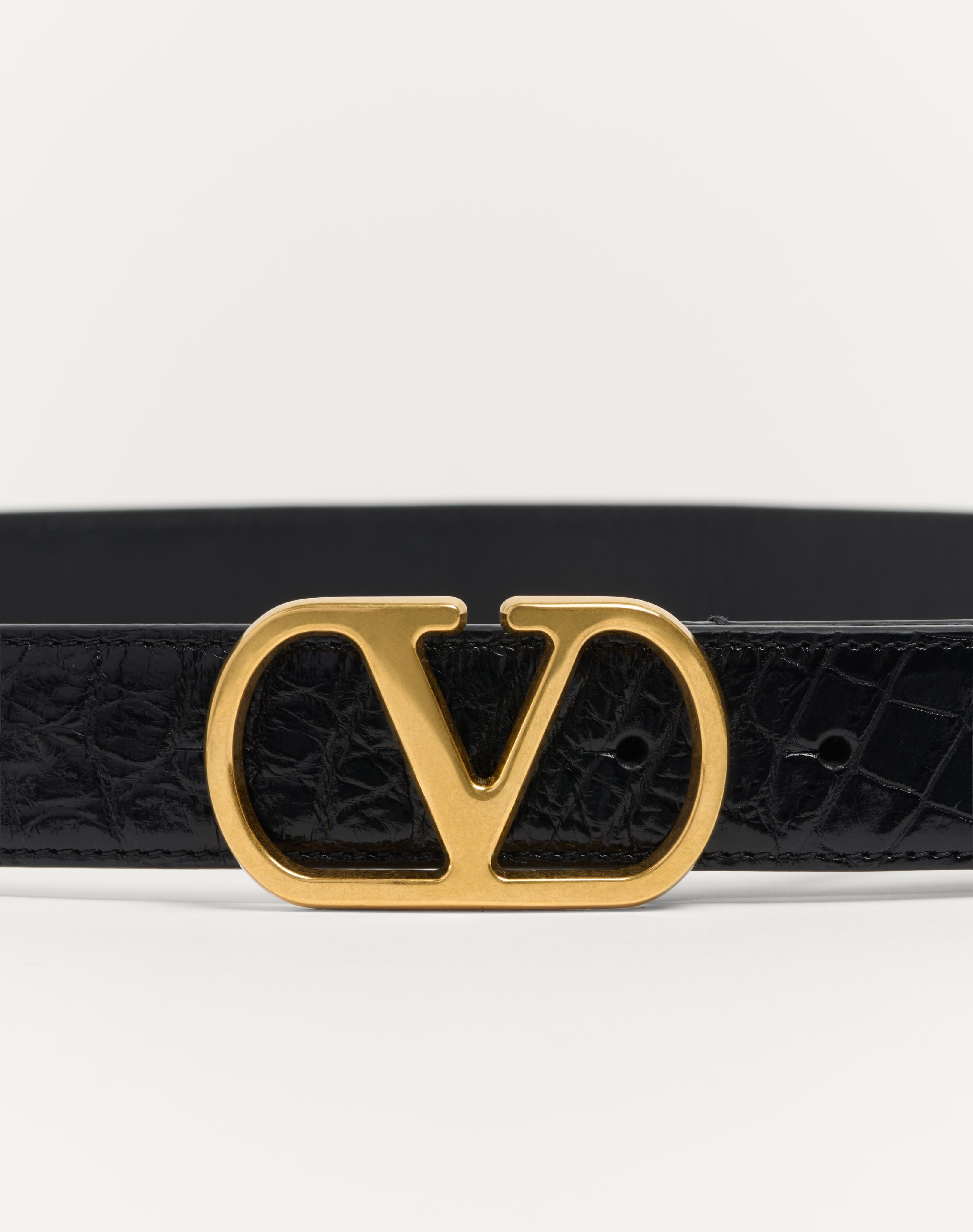 VLOGO SIGNATURE CROCODILE BELT 30 MM - 3