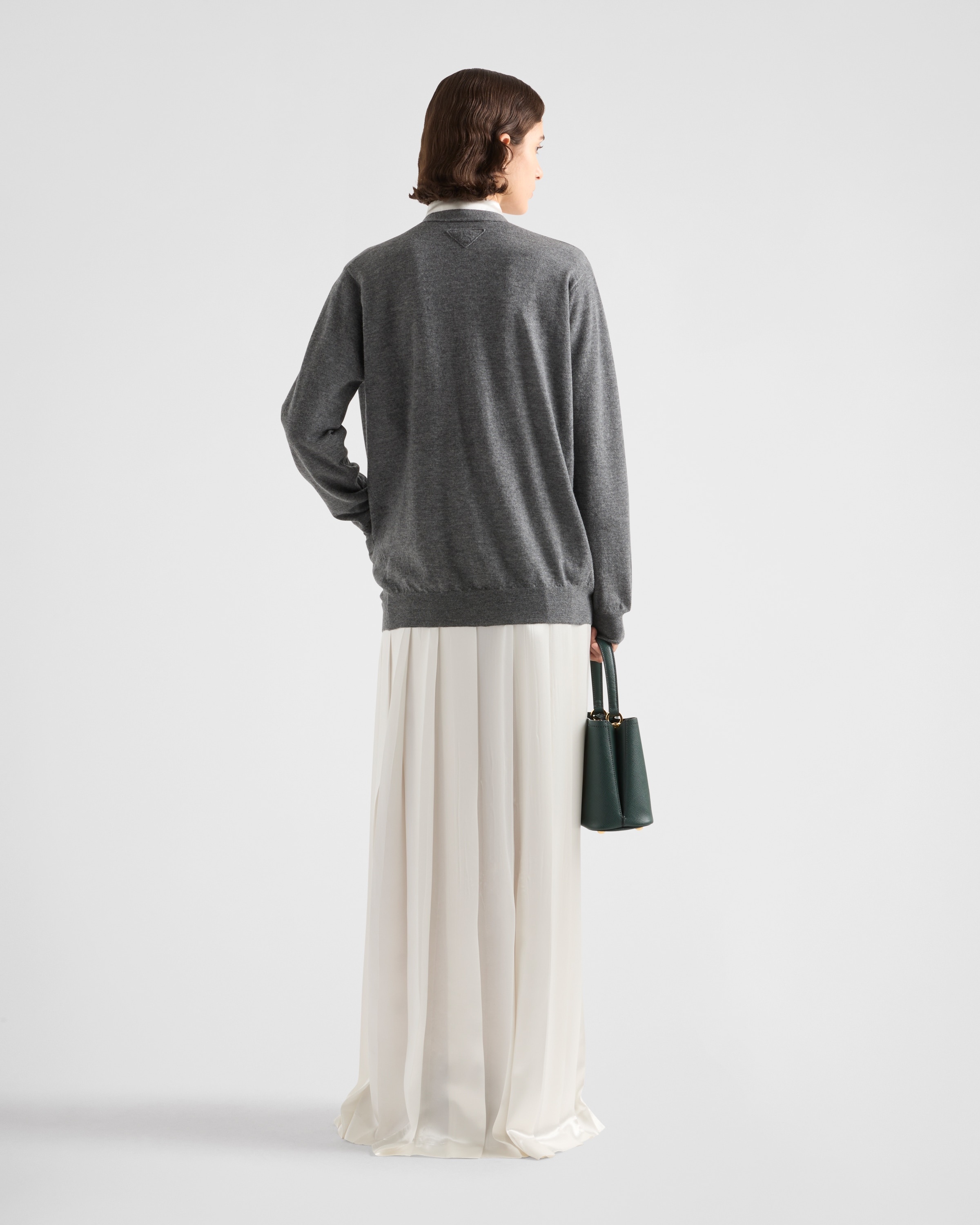 Long pleated satin skirt - 5