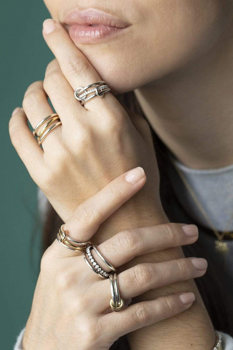 Spinelli Kilcollin Petunia SP and Diamond 3 Link Rings outlook
