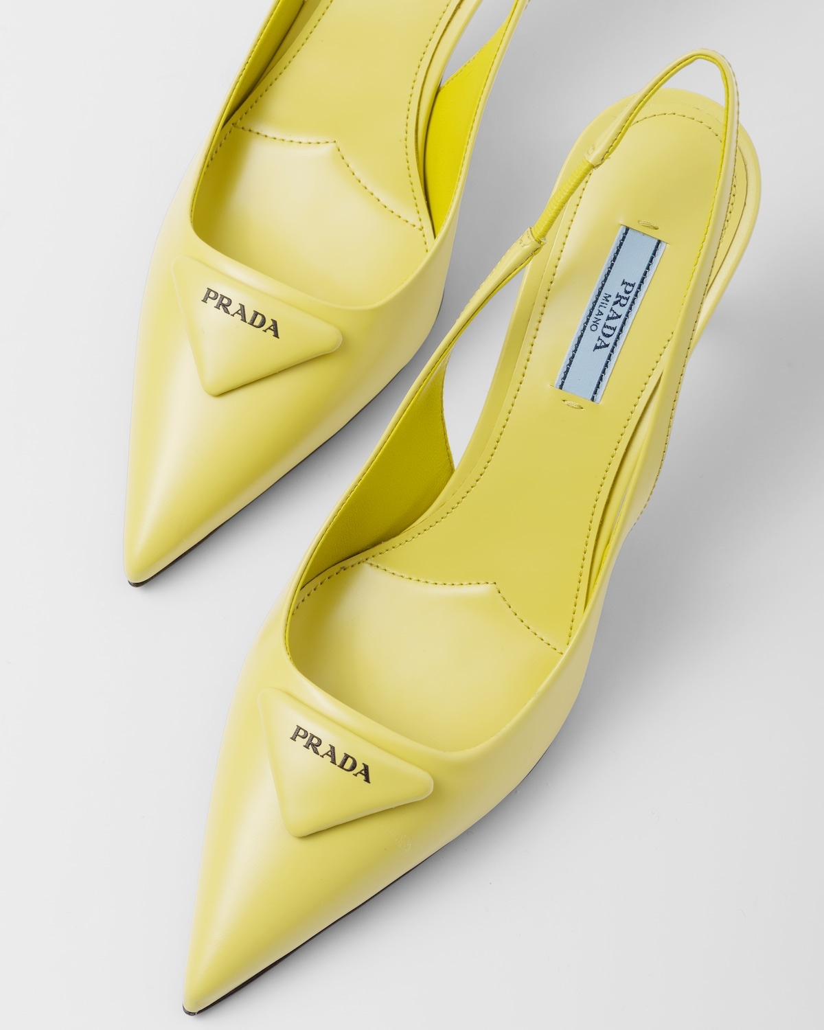 Brushed leather slingback pumps - 6