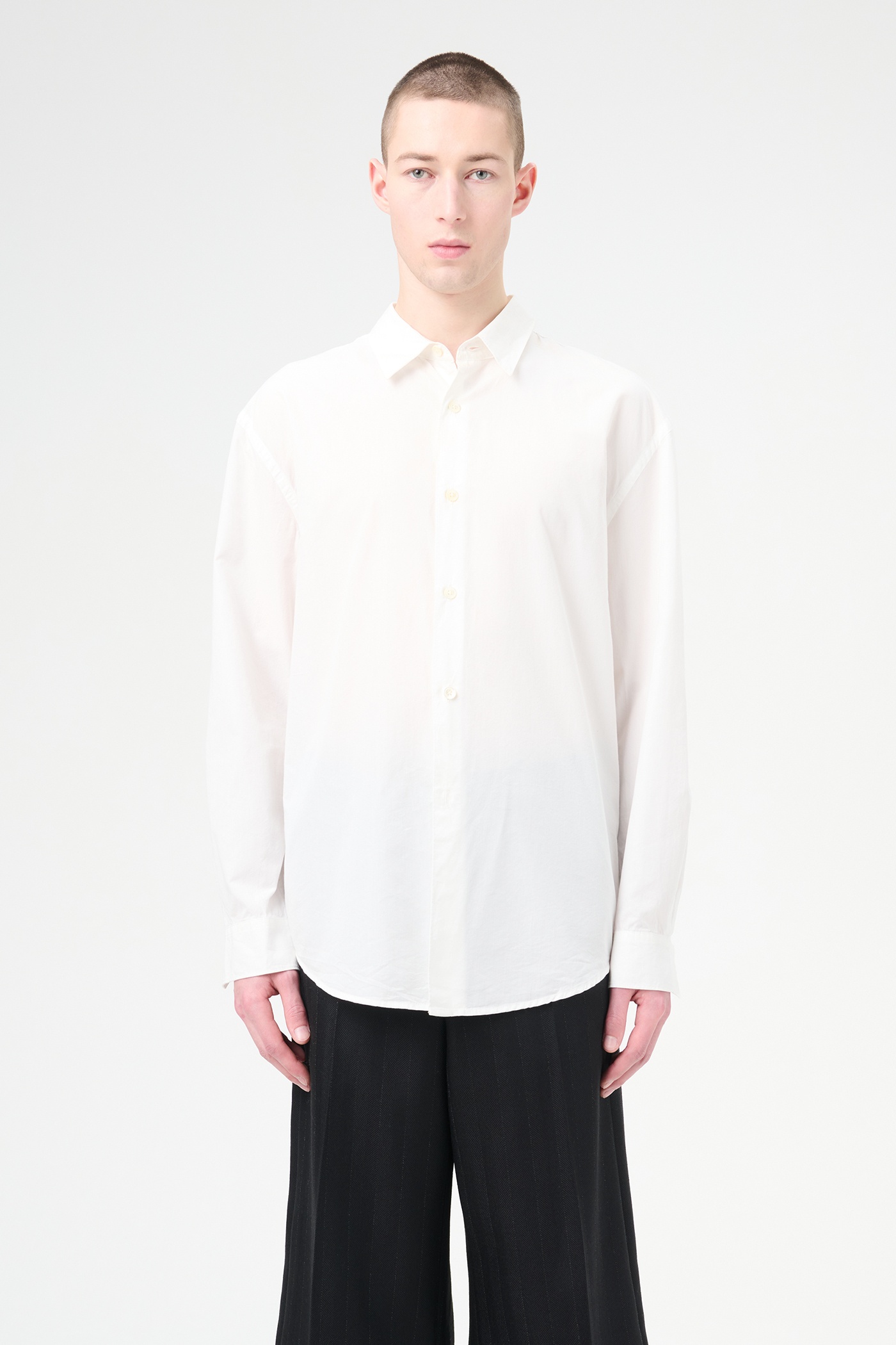 Formal Shirt White Peached Cupro Poplin - 3