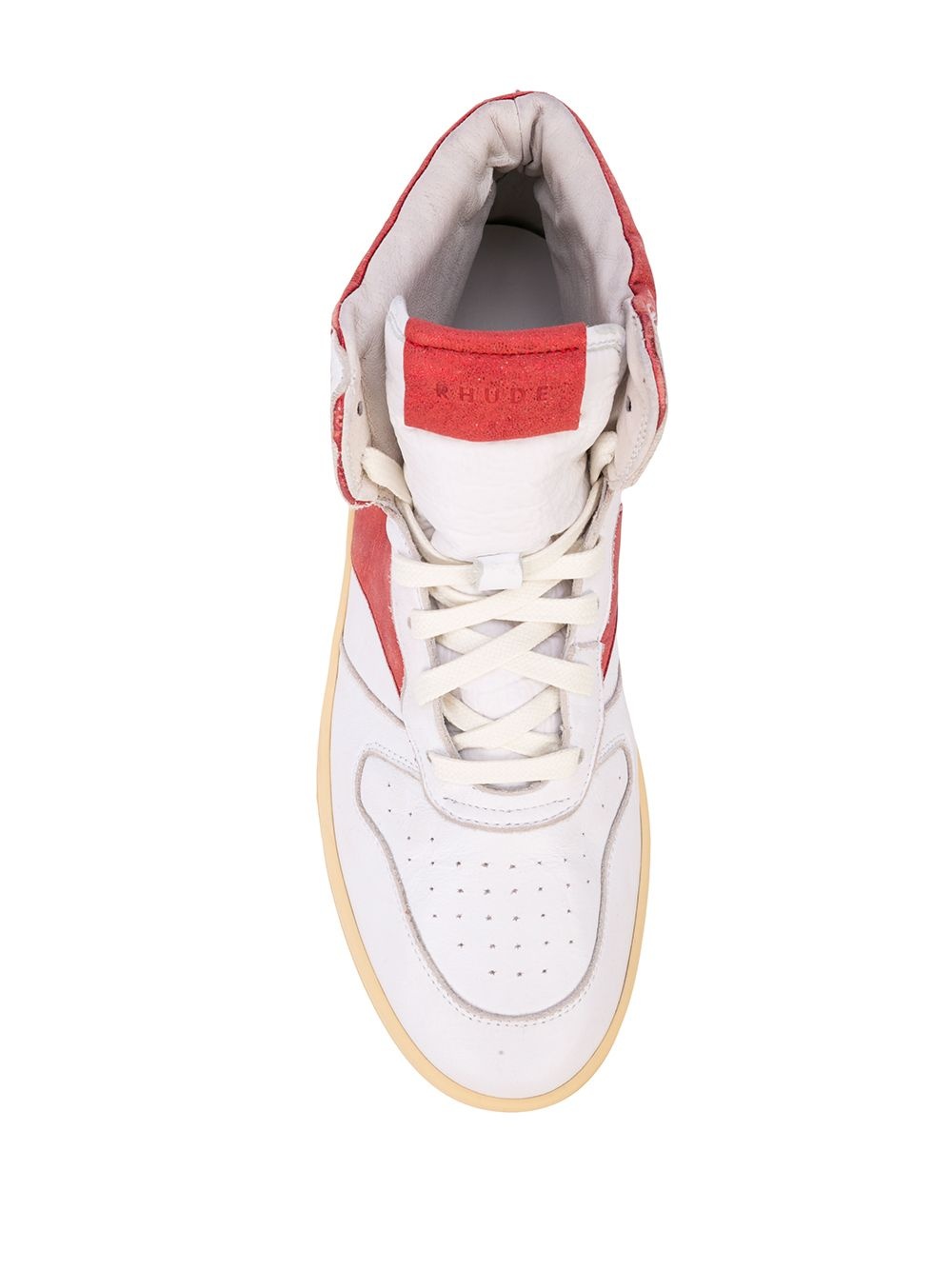 high top rear logo sneakers - 4