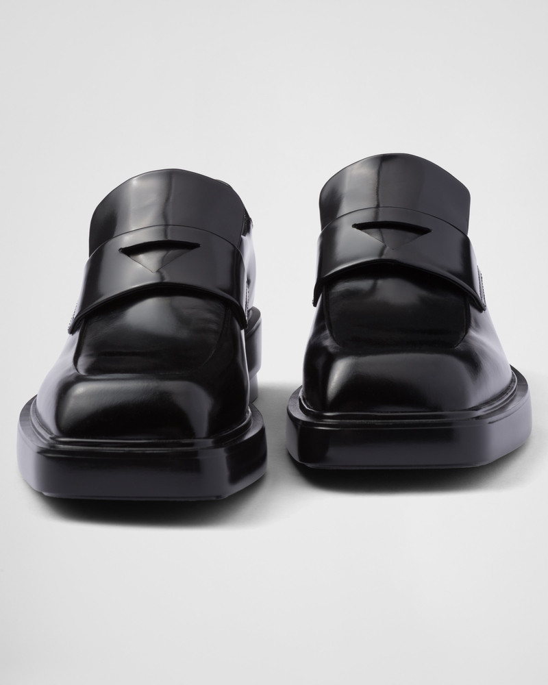 Brushed leather loafers 6
