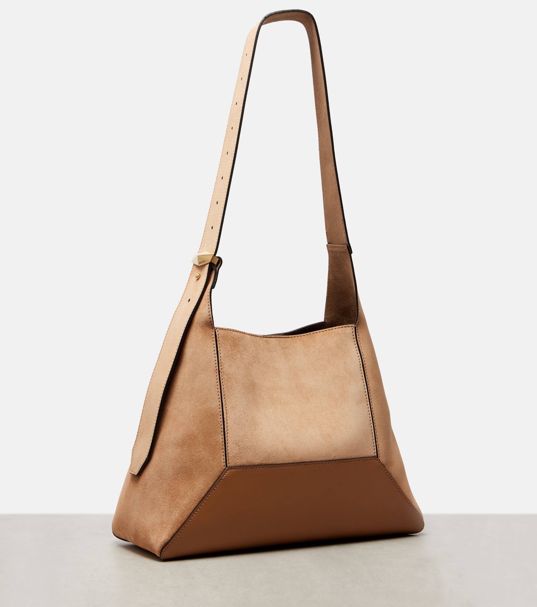 Diamond Medium suede shoulder bag - 4