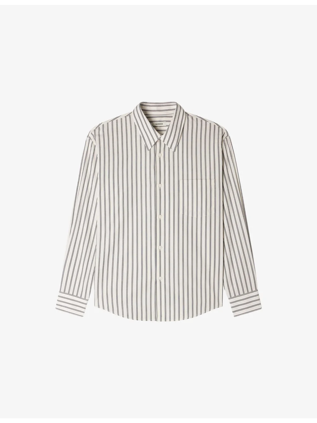 Striped Long-Sleeve Cotton Shirt - 1