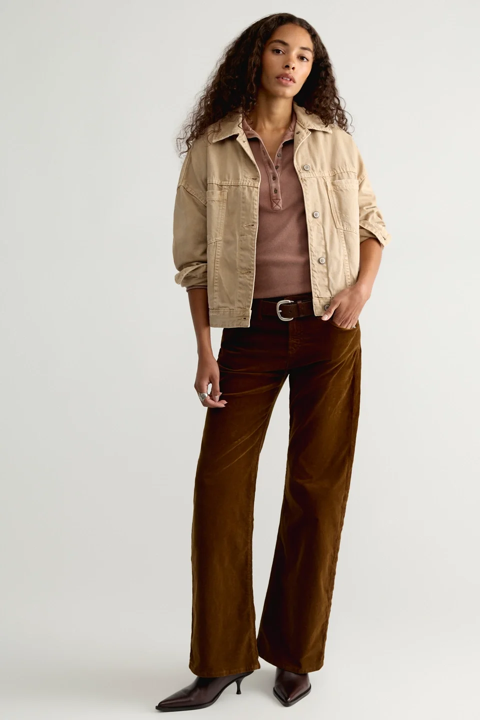 Citizens of Humanity Nora Corduroy Trouser Leg Jeans - 1
