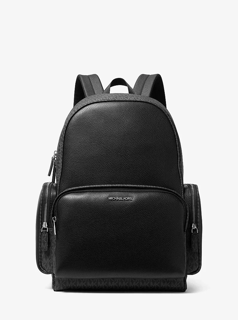 Cooper Leather and Signature Logo Backpack - 1