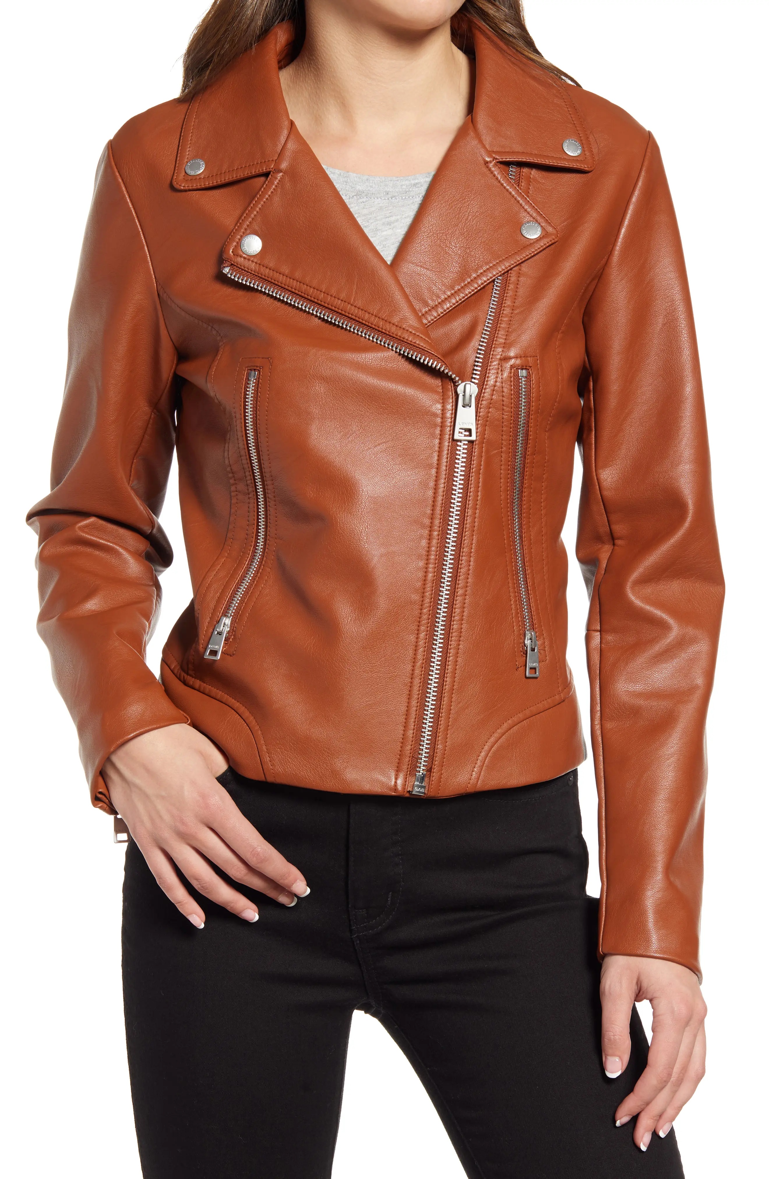 Faux Leather Moto Jacket - 4