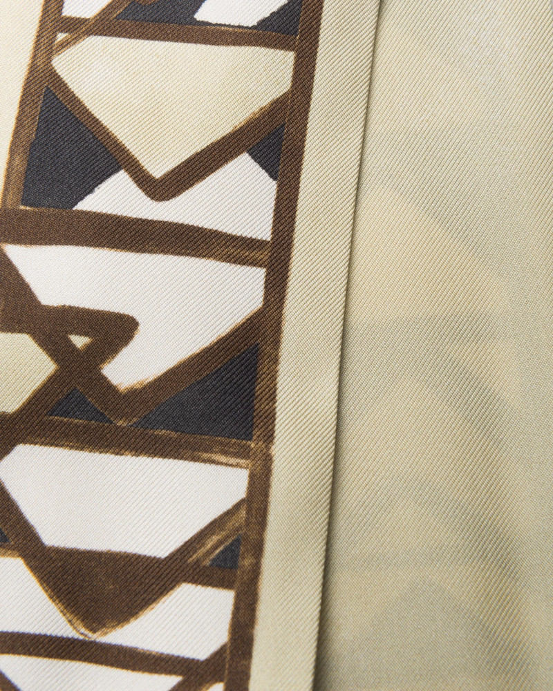 Prada Printed twill skinny scarf outlook