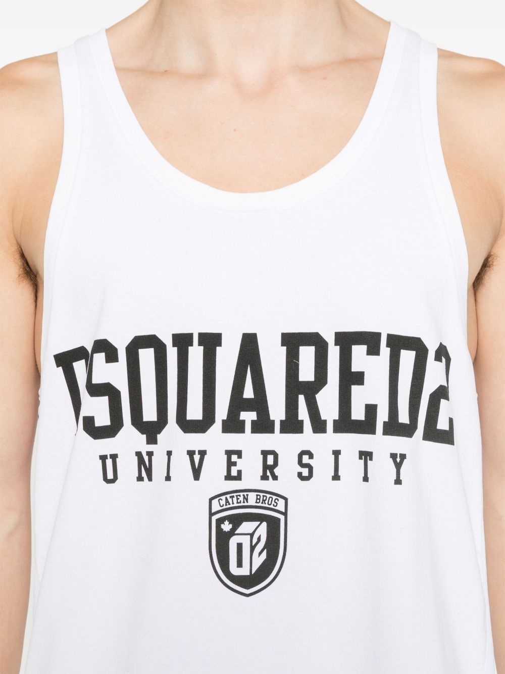 logo-print tank top - 4