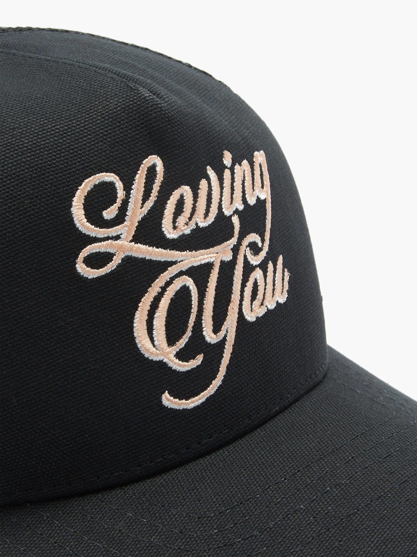 Loving You-embroidered cotton & mesh trucker hat - 2