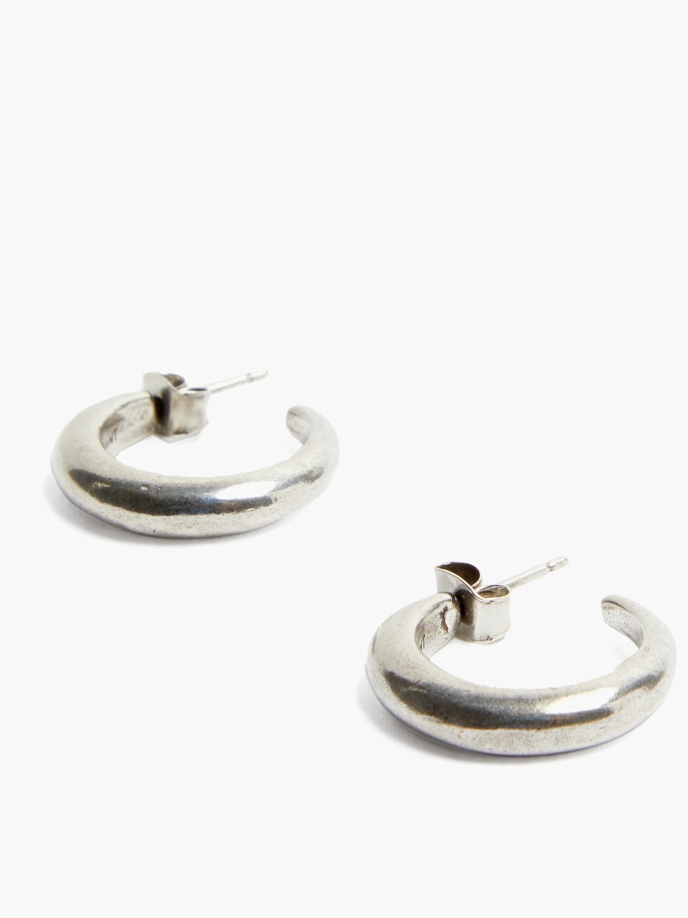 Silver-tone hoop earrings - 5