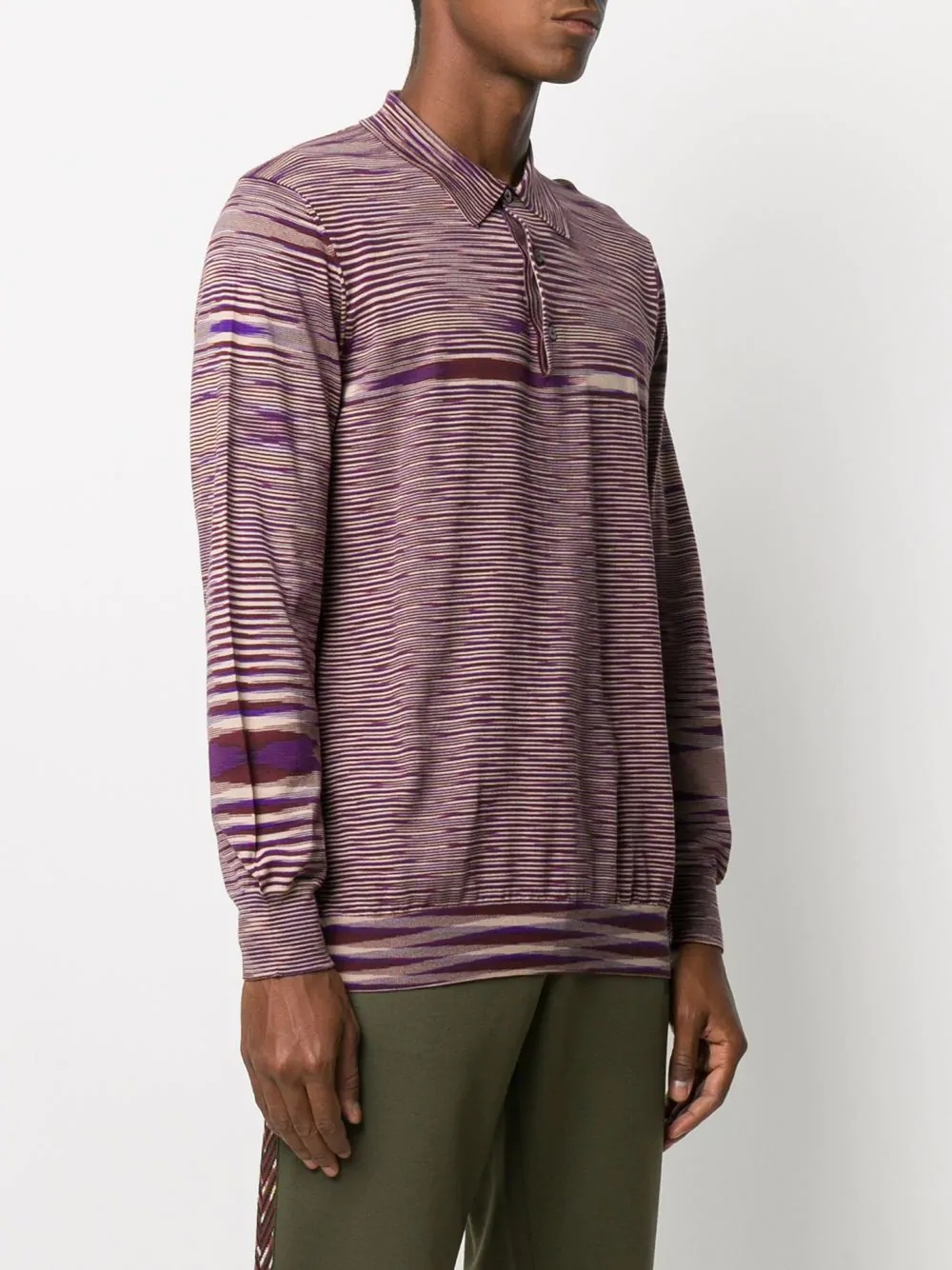 gradient knit polo shirt - 3