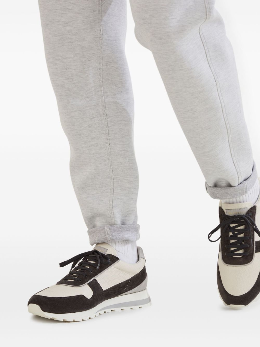 suede panelled trainers - 5