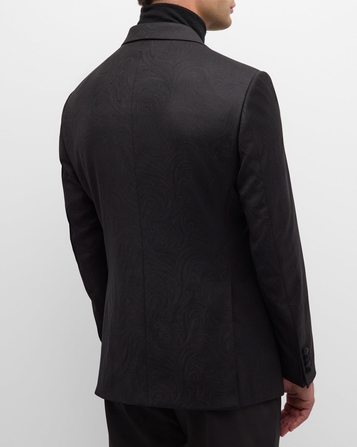 Men's Tonal Swirl Jacquard Dinner Jacket - 7