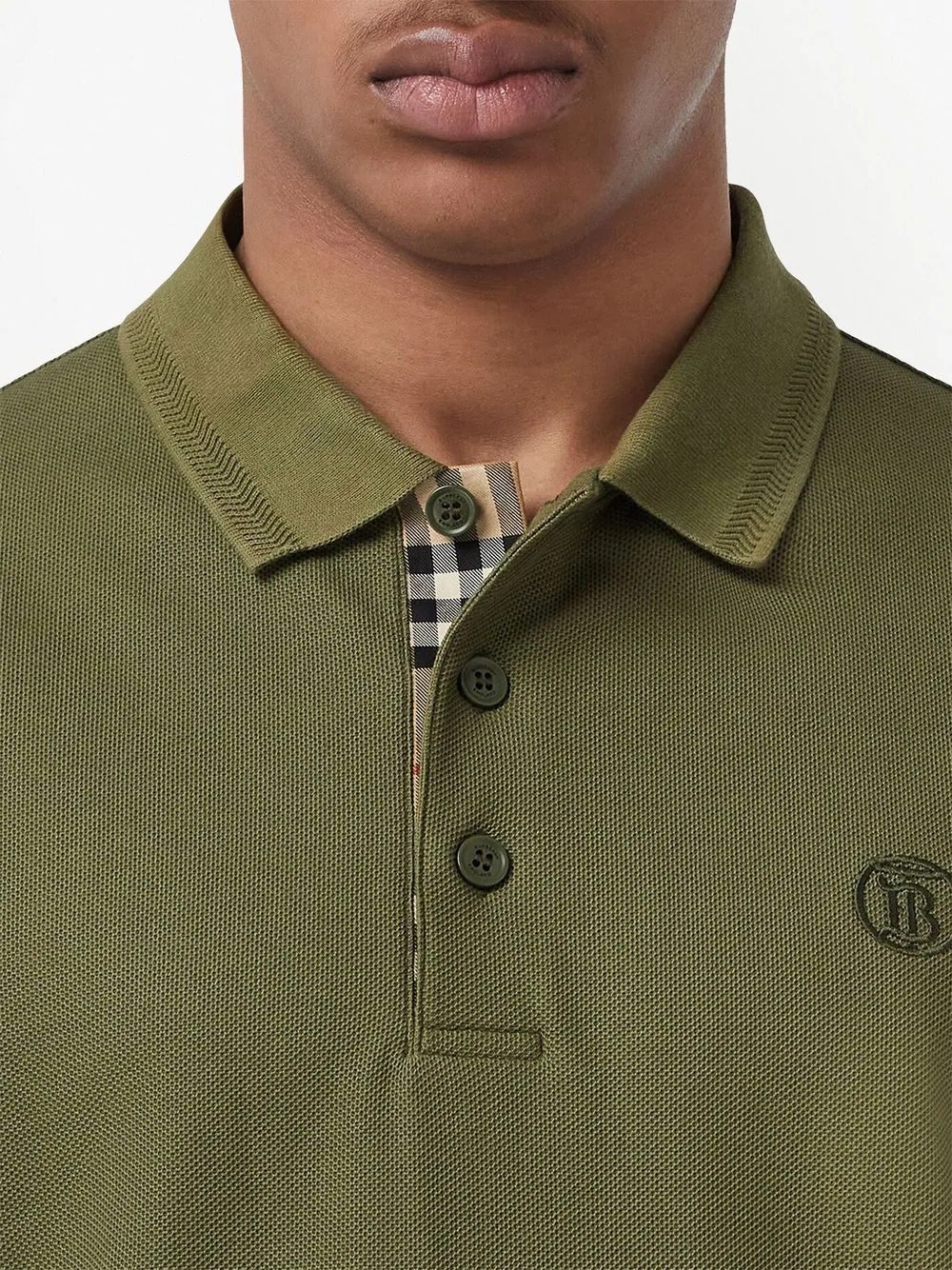 check trim polo shirt - 5