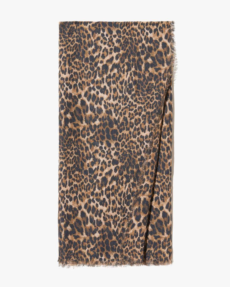 LEOPARD CASHMERE SCARF 1