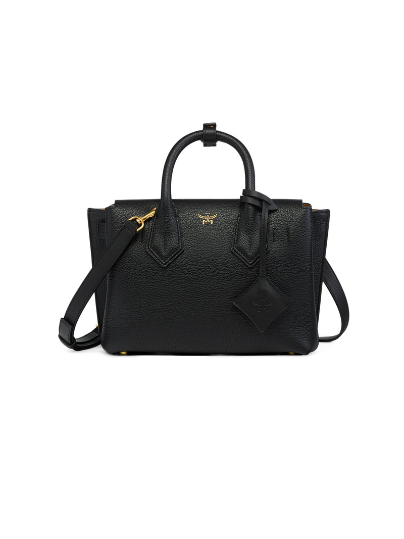 Women's Small Milla Leather Tote Bag - Black 1