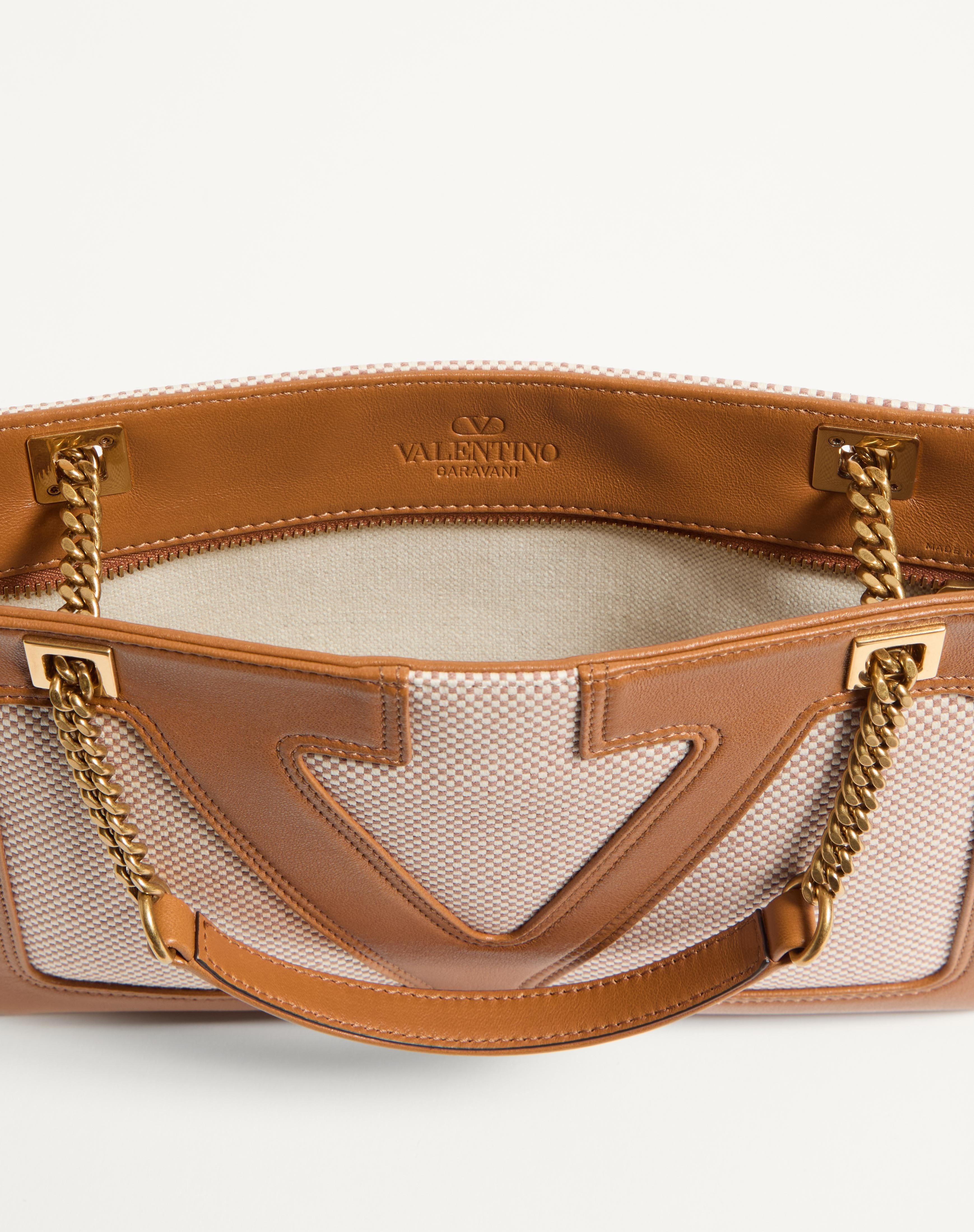 VALENTINO GARAVANI VIVA SUPERSTAR SMALL CANVAS SHOPPING BAG - 5
