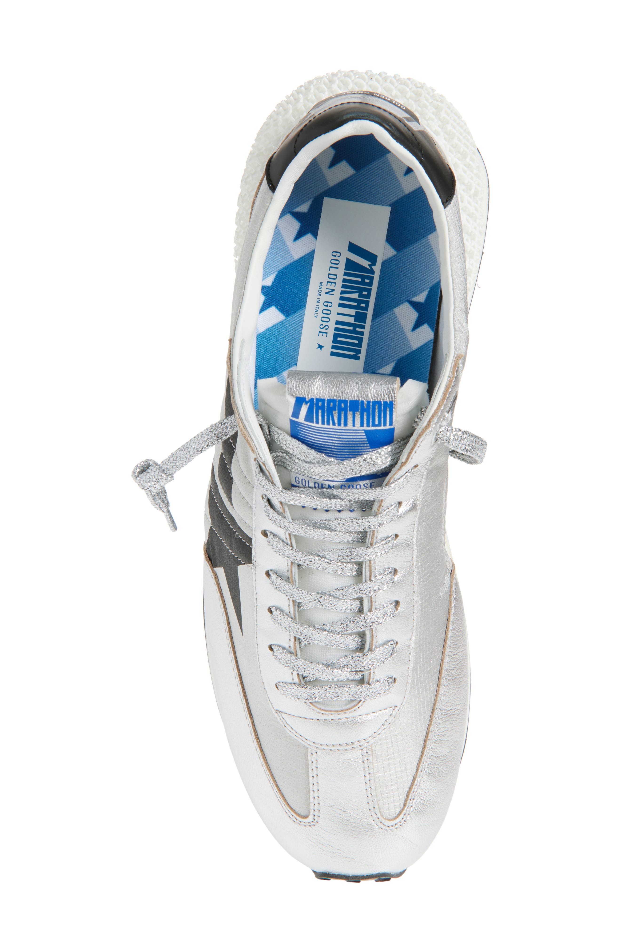 Golden Goose Marathon Sneaker in Silver/Black at Nordstrom - 5