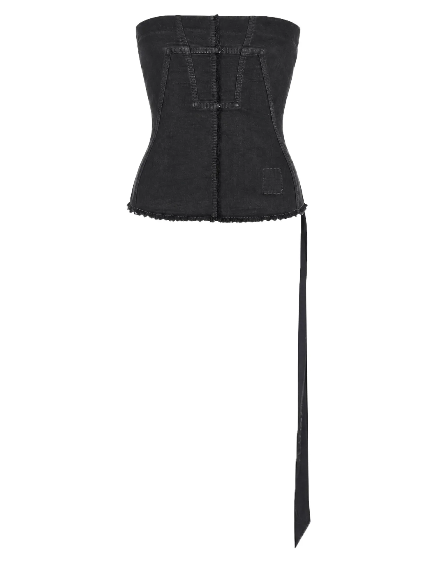 TOP SPLINTERED BUSTIER IN DENIM - 1