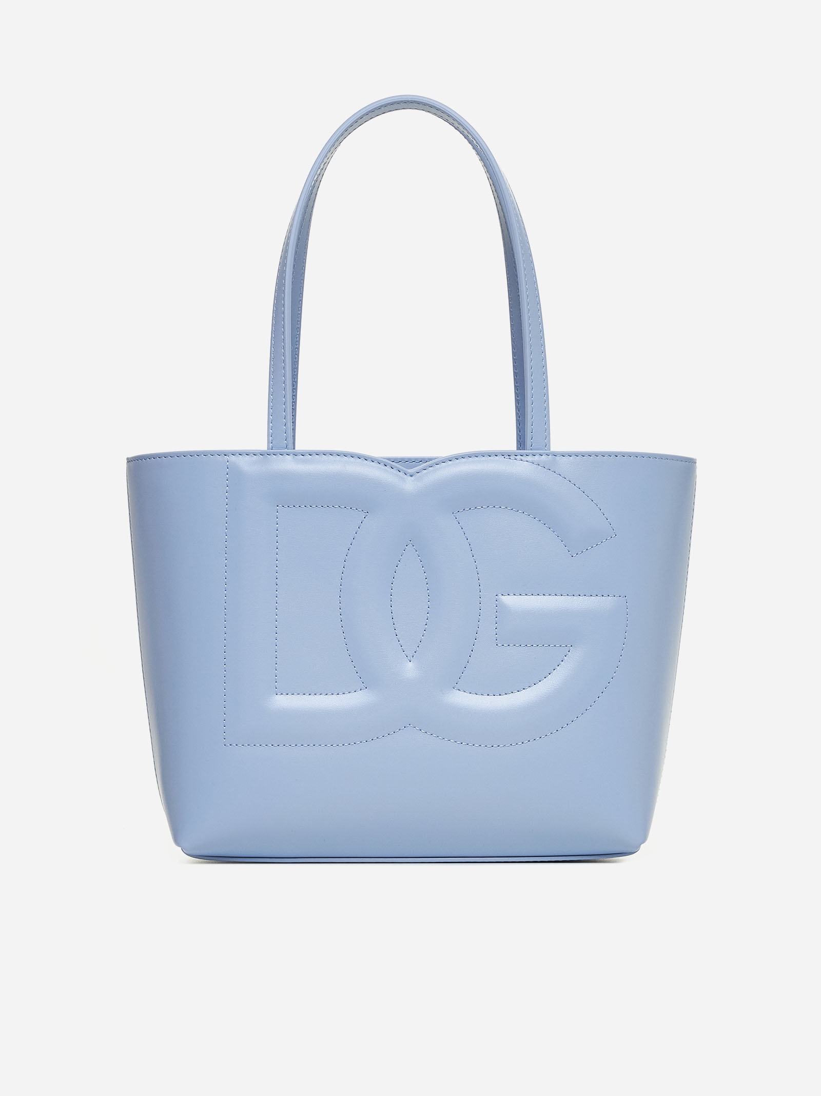 DG logo leather small tote bag - 1