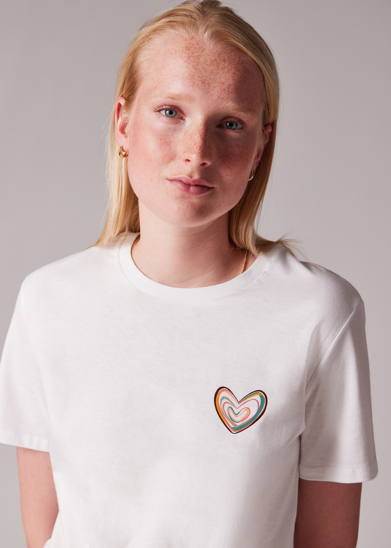 Women's Organic Cotton 'Swirl' Heart T-Shirt 4