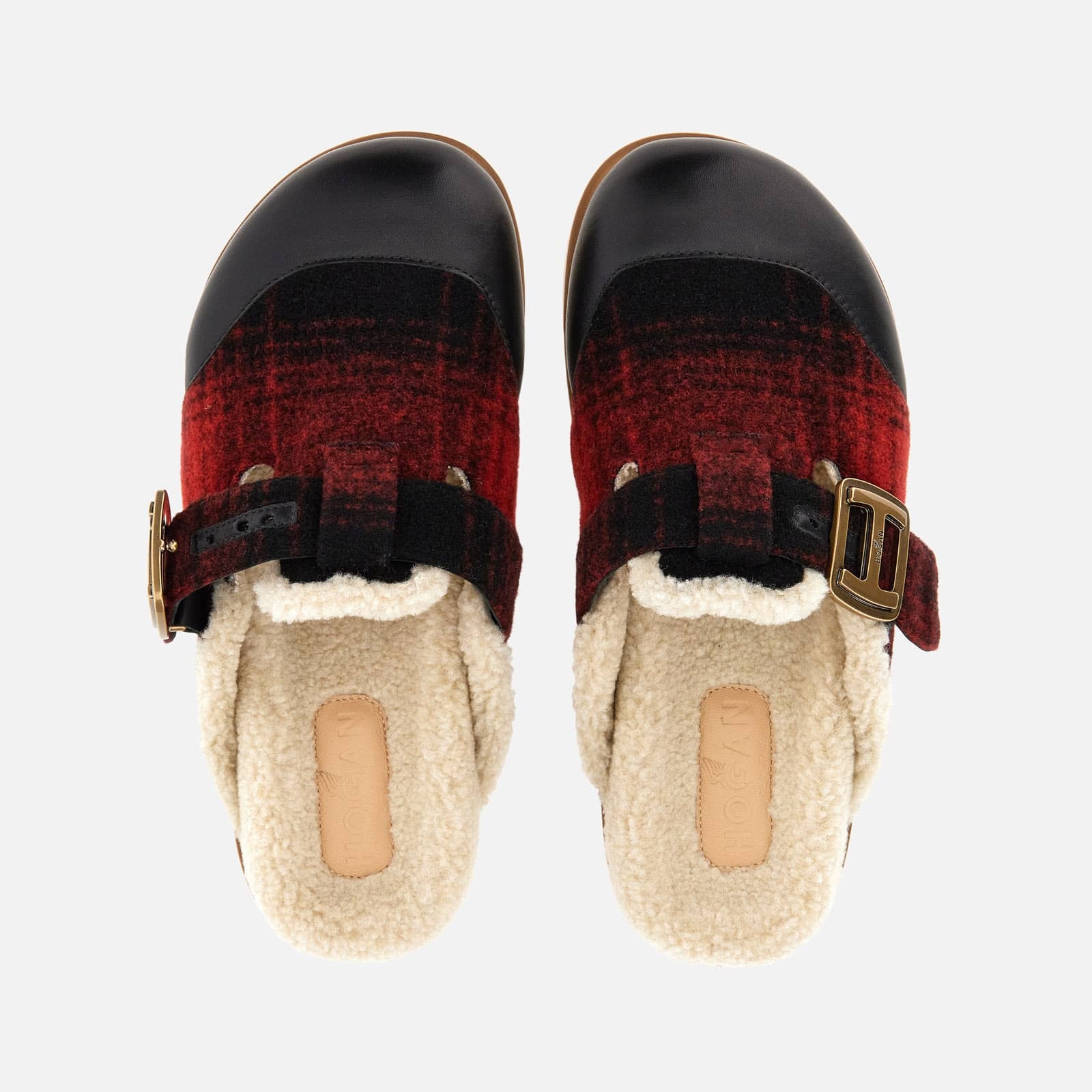 Hogan H625 Mule Shoes Red Black Beige - 4