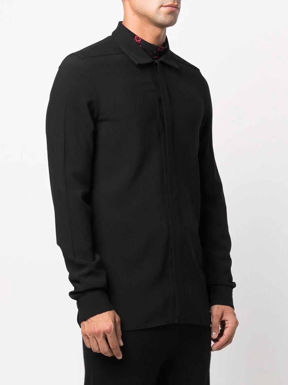 long-sleeved concealed shirt - 3