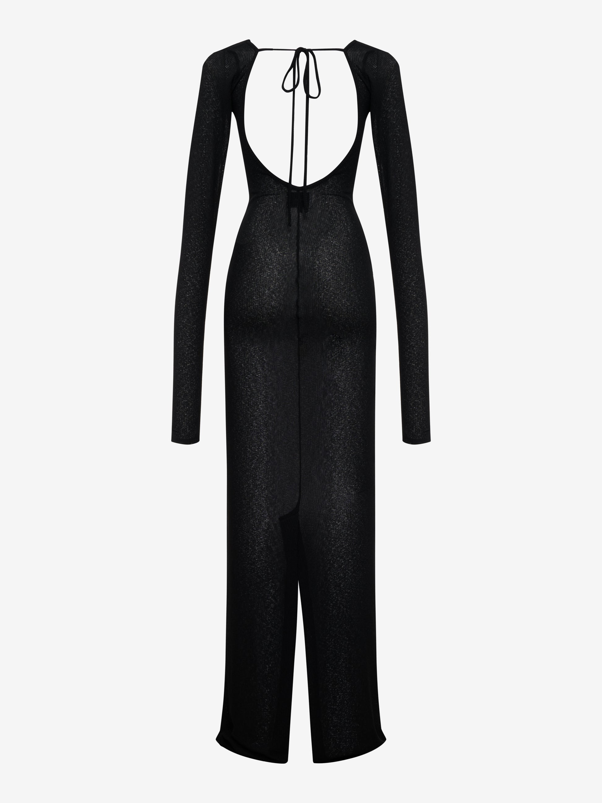 SHEER KNIT JERSEY DRESS - 3