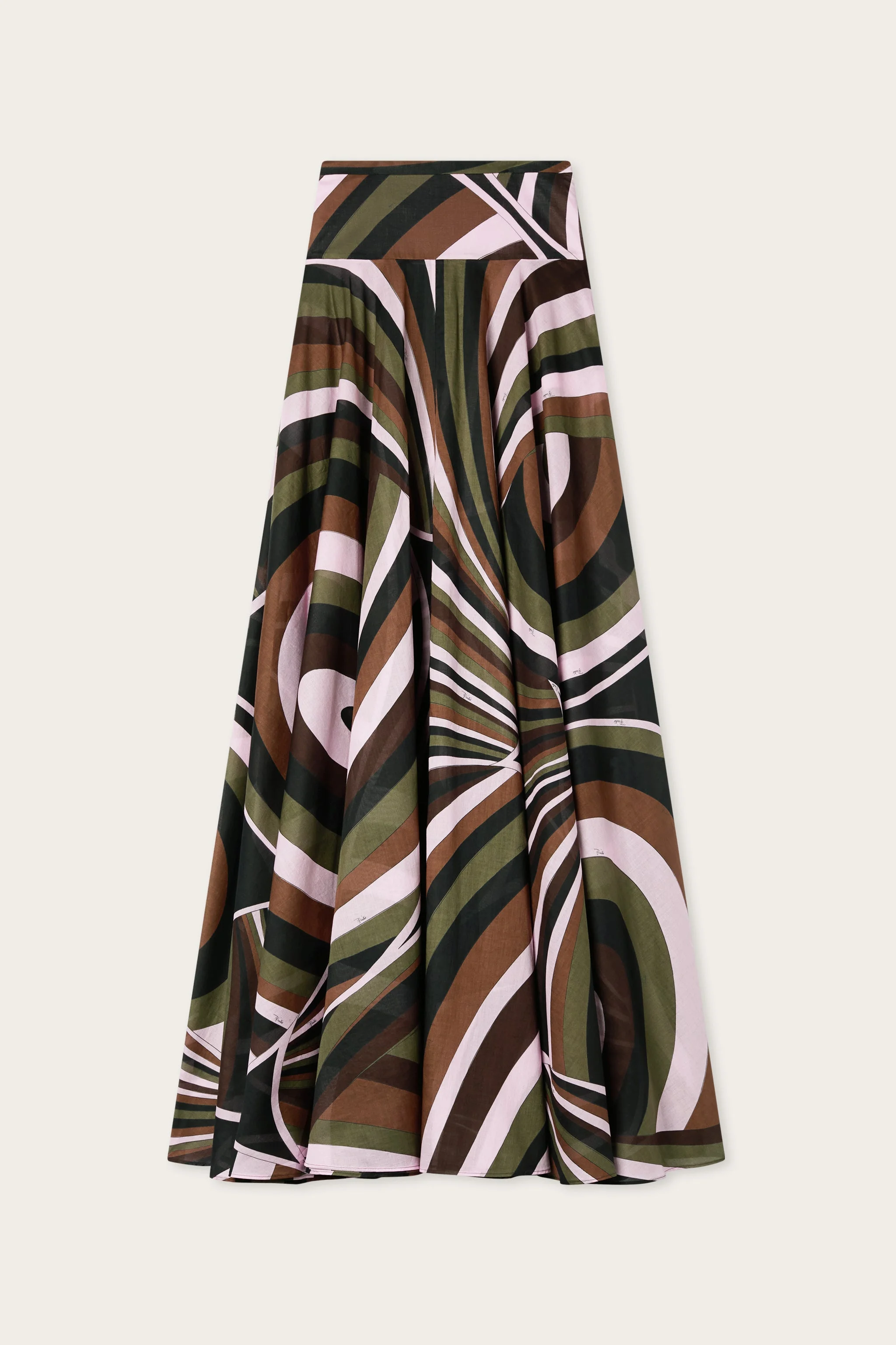 IRIDE PRINT COTTON MUSLIN SKIRT - 1