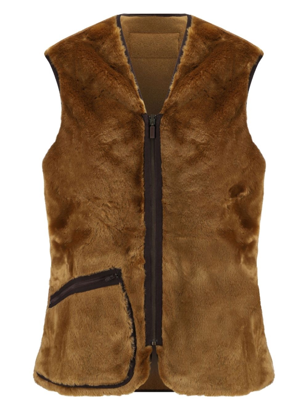bicolour zipped gilet - 3
