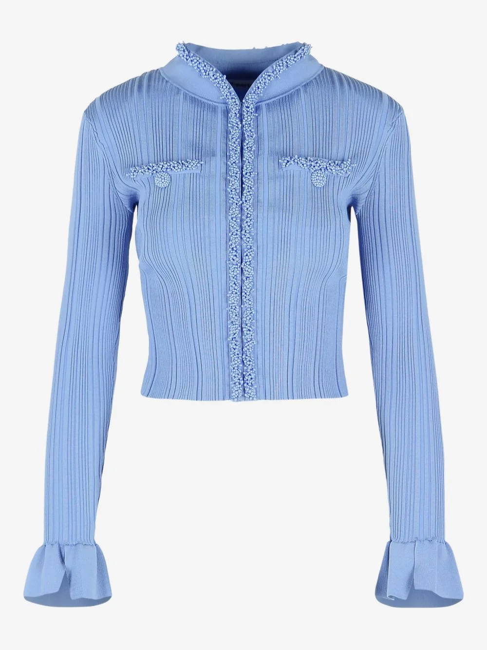 flared-sleeve cardigan - 1