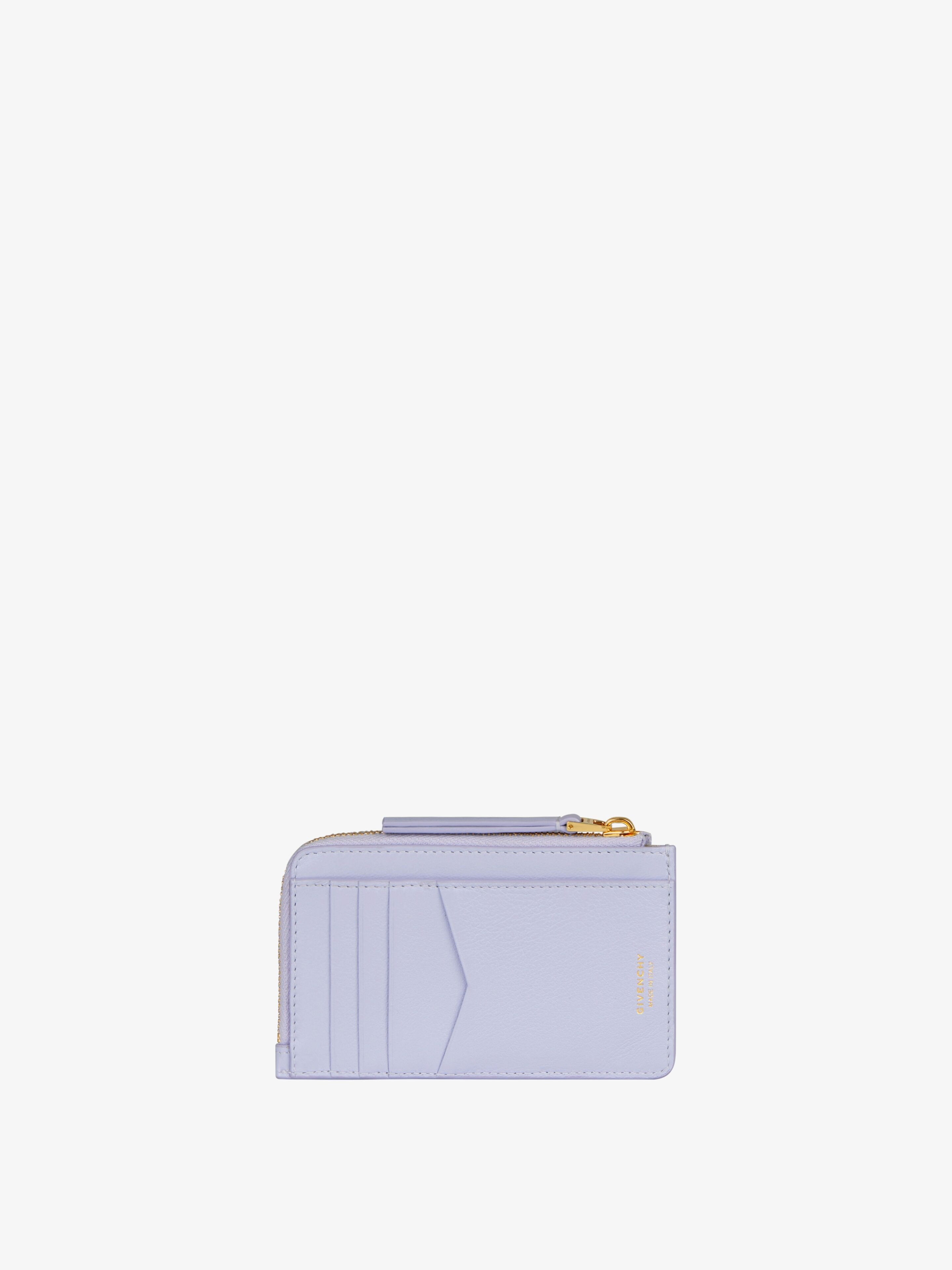 VOYOU ZIPPED CARD HOLDER IN LEATHER - 2