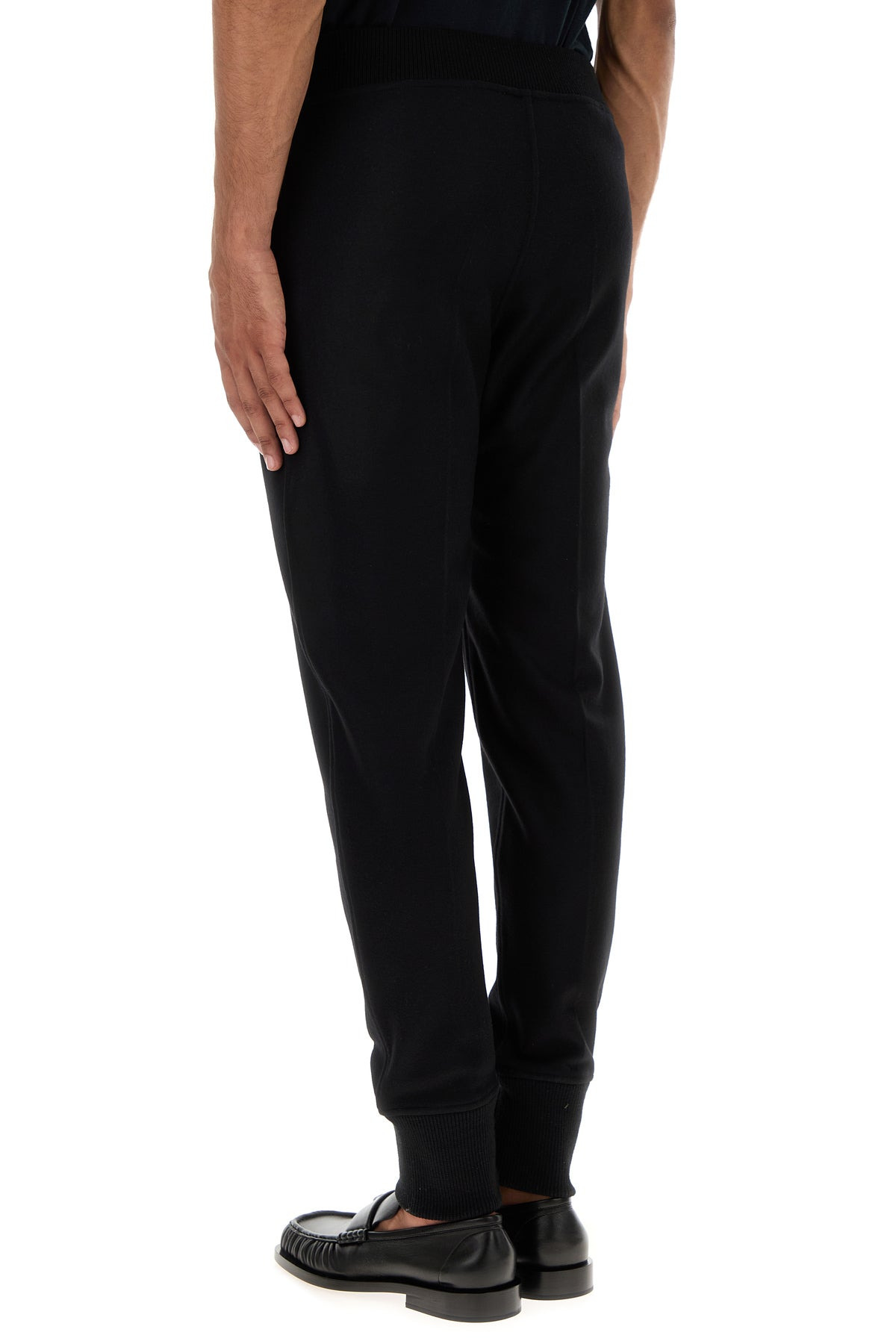 Black wool joggers - 4
