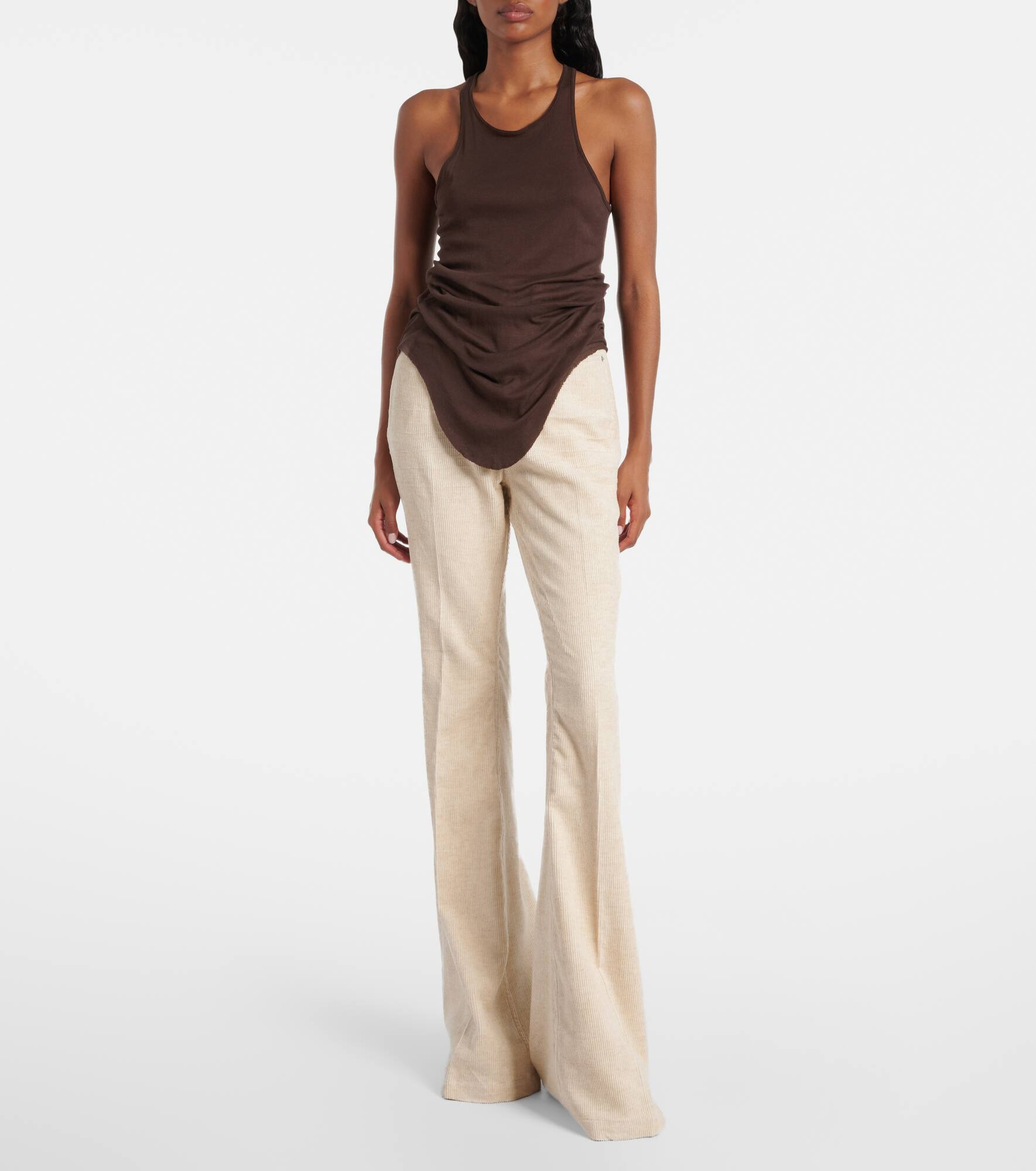 Bolan cotton and linen bootcut jeans - 2