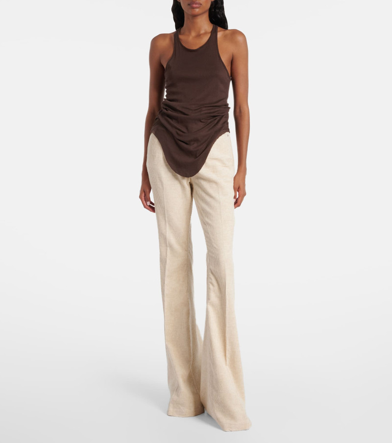 Rick Owens Bolan cotton and linen bootcut jeans outlook