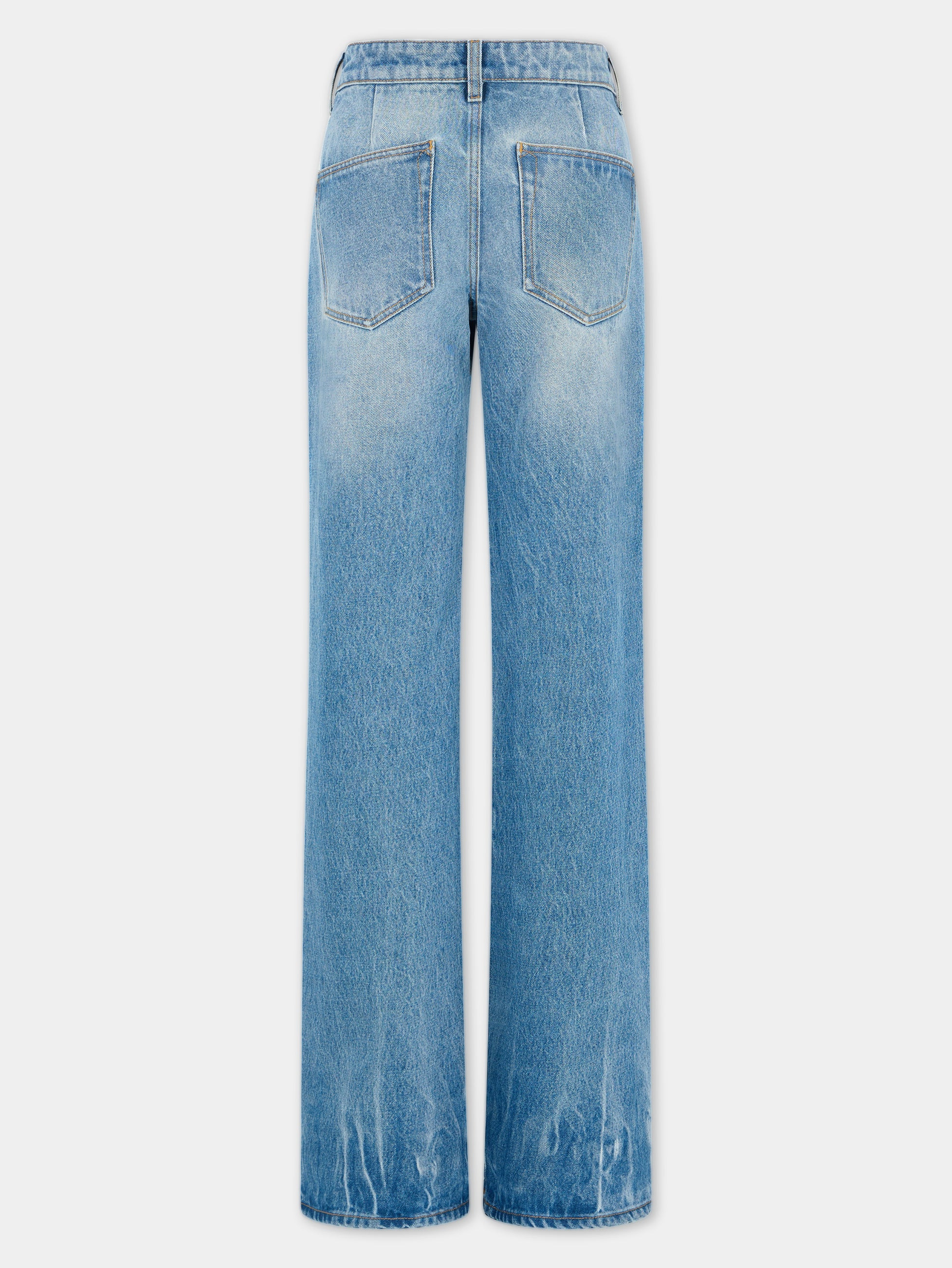 FLARED JEANS EMBELLISHED WITH 1969 DISCS - 7