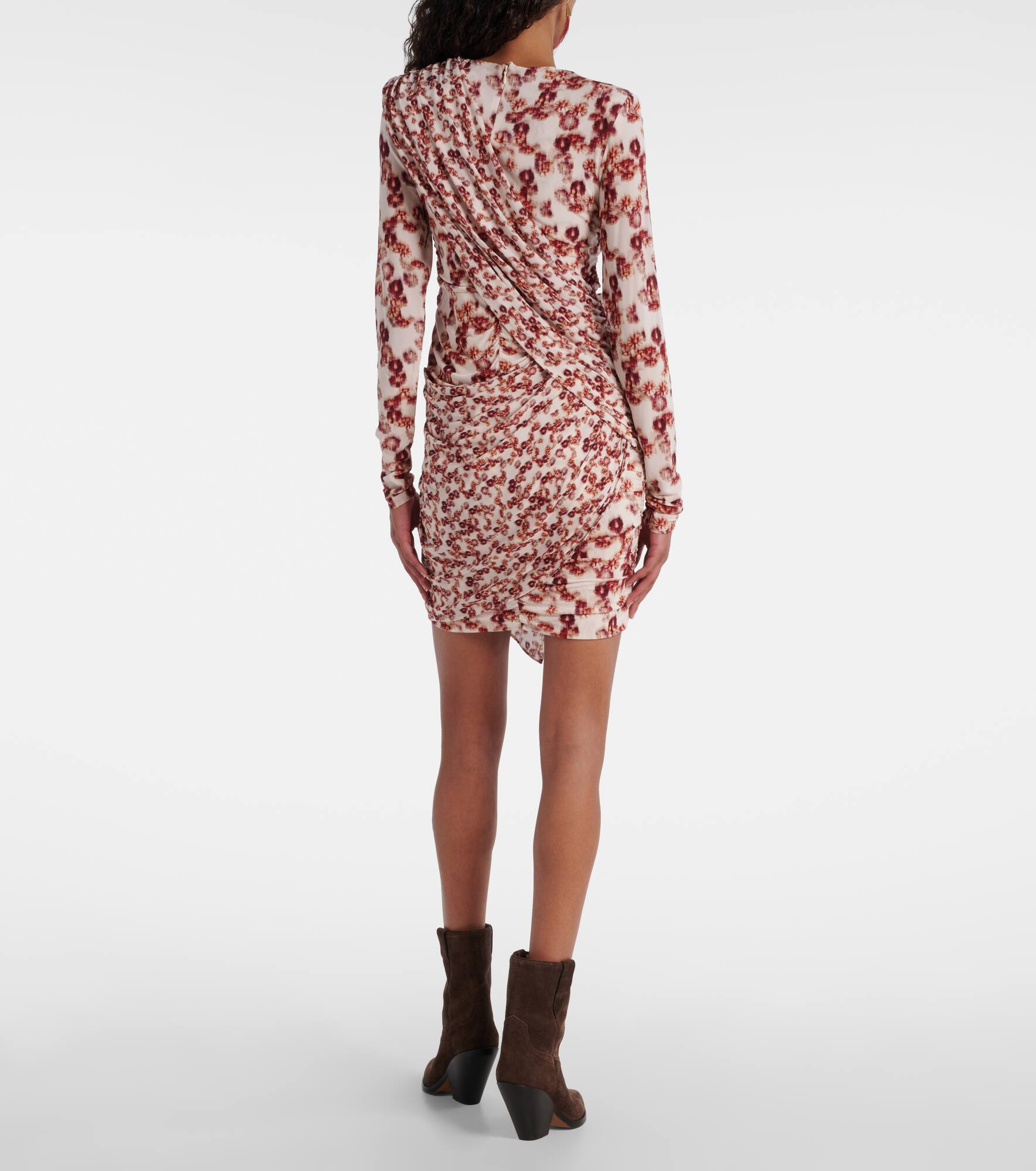 Georgia draped printed minidress - 3