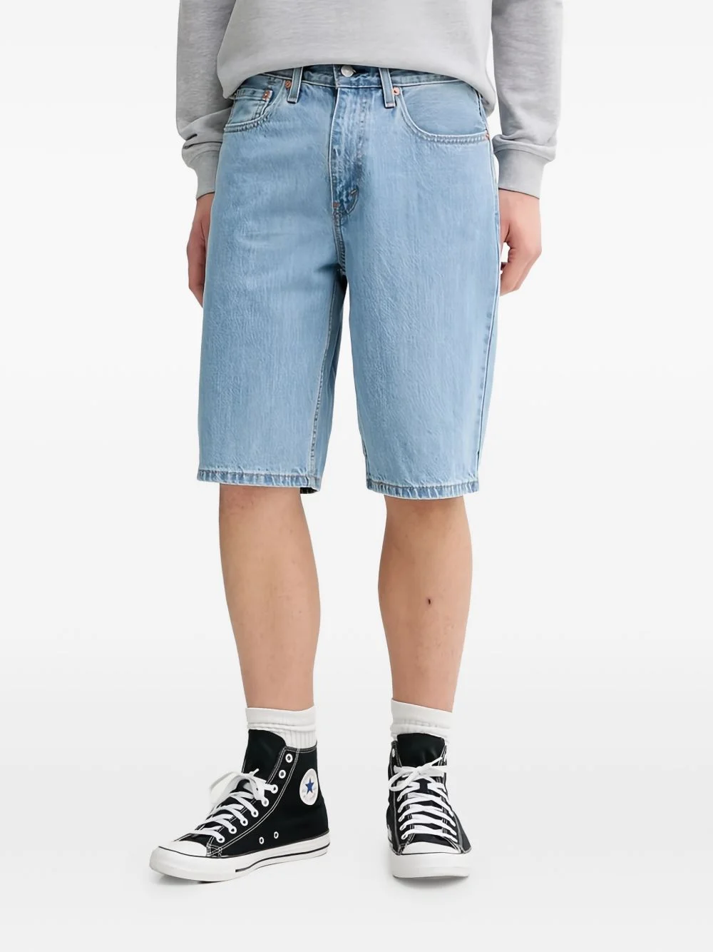 469™ logo-patch pocket denim shorts - 1