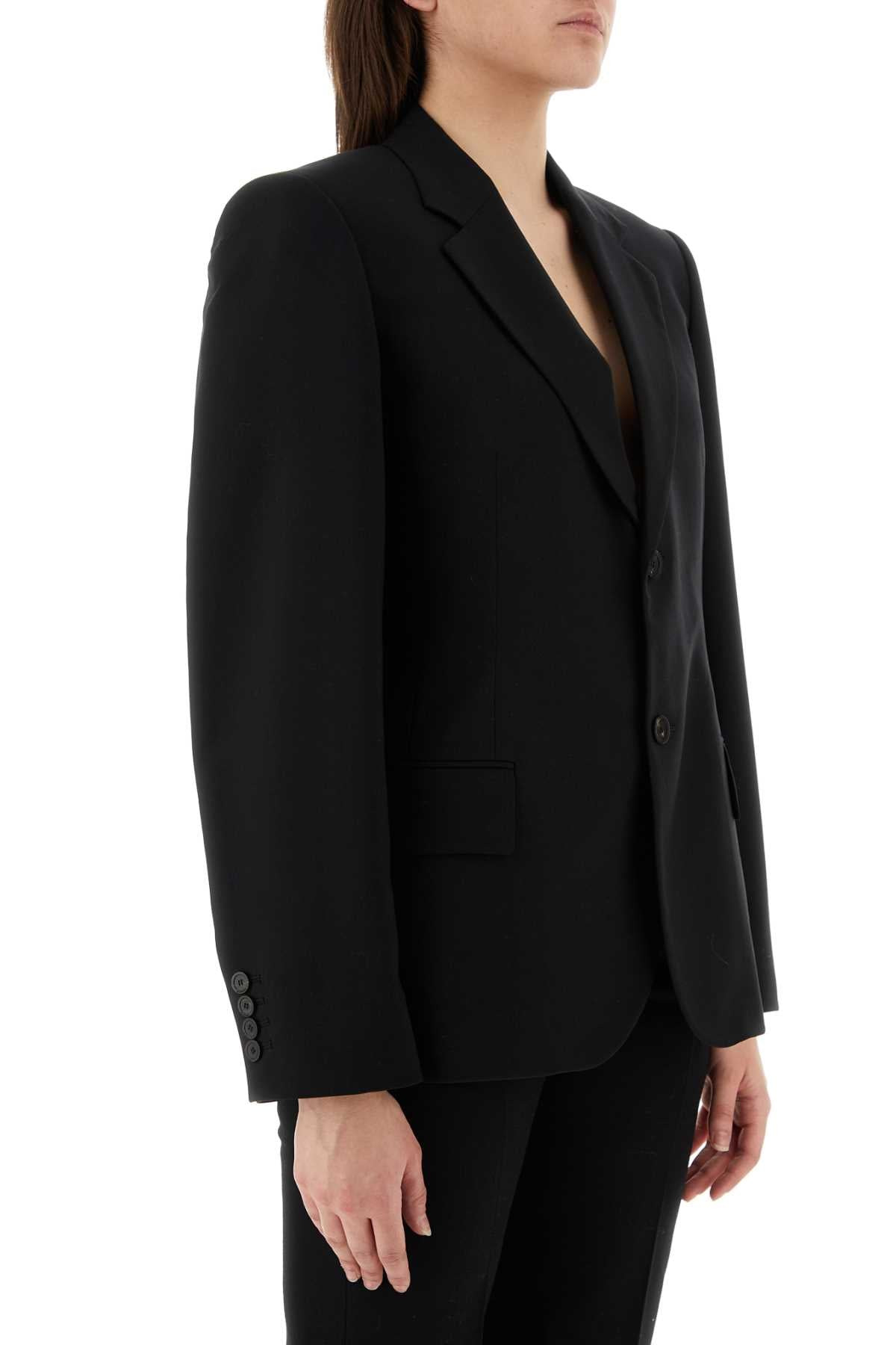 Balenciaga Women Black Wool Blazer - 3
