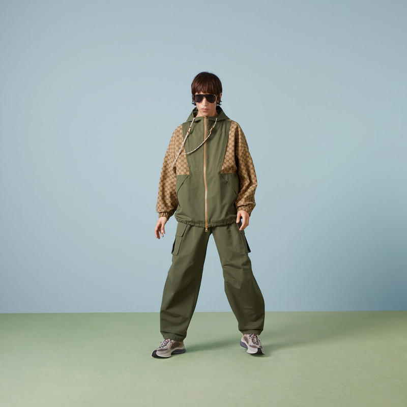 GUCCI GG cotton canvas zip jacket outlook