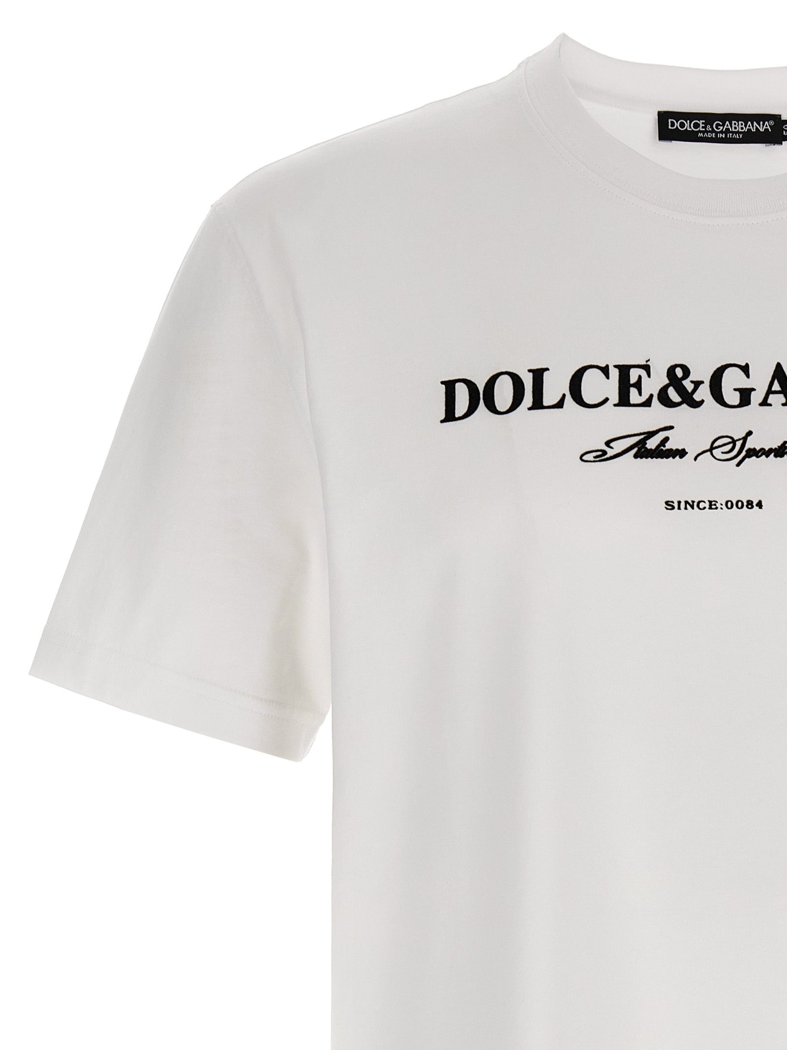 Flock Print T-Shirt White/Black - 3
