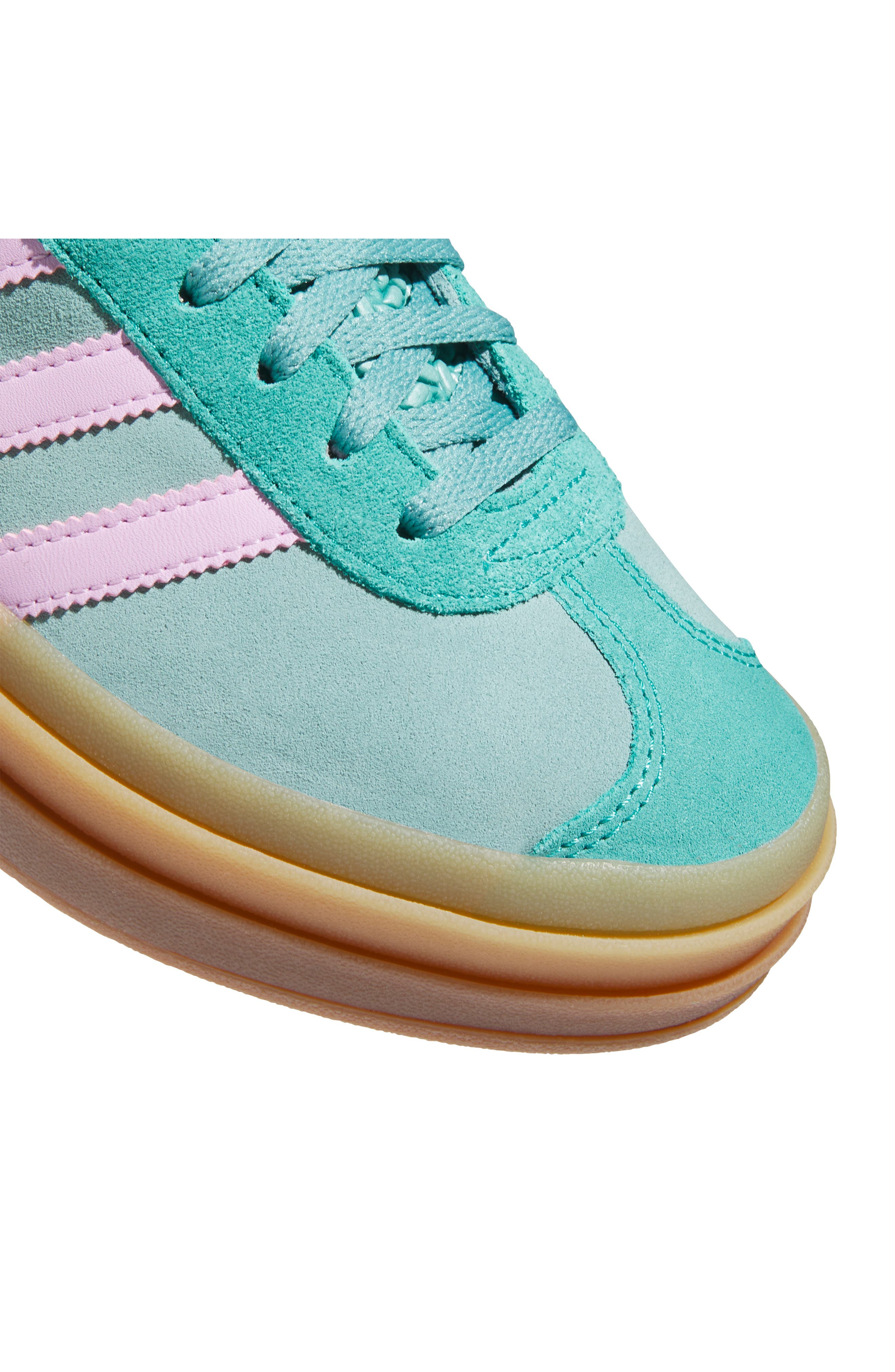 adidas Gazelle Bold Platform Sneaker in Powder Teal/Lilac/Pure Teal at Nordstrom - 9