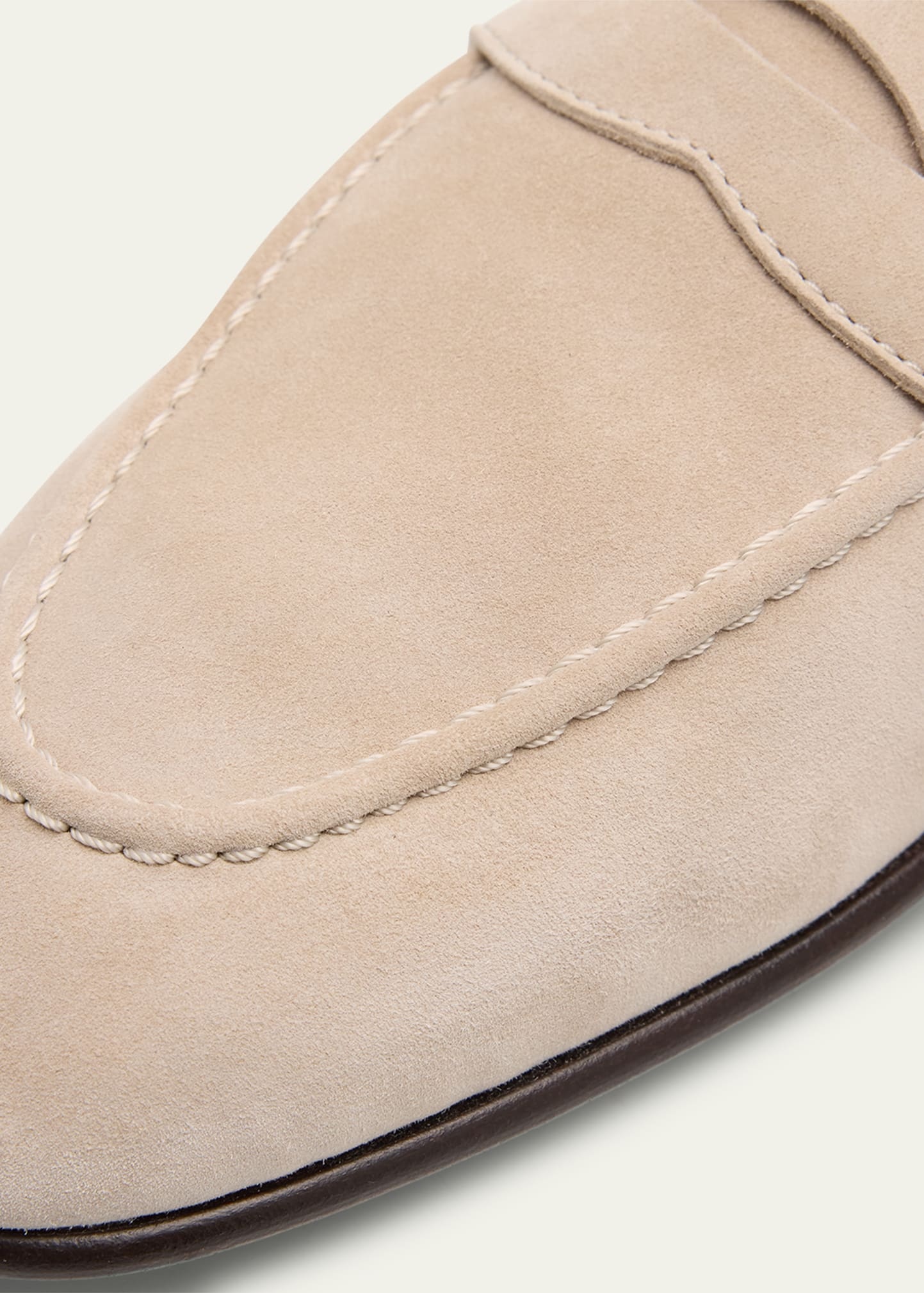 Men's Suede Penny Loafers - 5