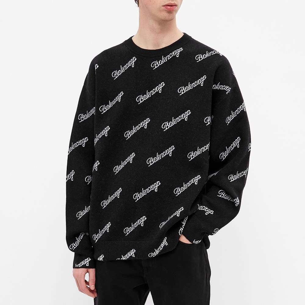 Balenciaga Script Logo Crew Knit - 4